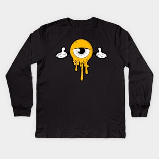 drawing eyes with hands Kids Long Sleeve T-Shirt